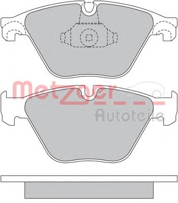 Комплект тормозных колодок, дисковый тормоз METZGER 1170538