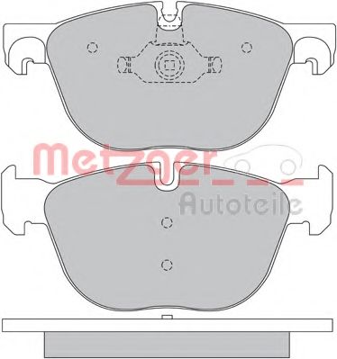 Комплект тормозных колодок, дисковый тормоз METZGER 1170562
