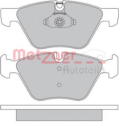 Комплект тормозных колодок, дисковый тормоз METZGER 1170684
