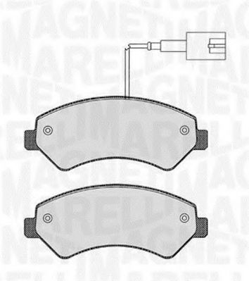 Комплект тормозных колодок, дисковый тормоз MAGNETI MARELLI 363916060190