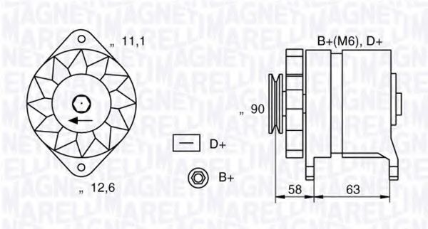 Генератор MAGNETI MARELLI 063321019010