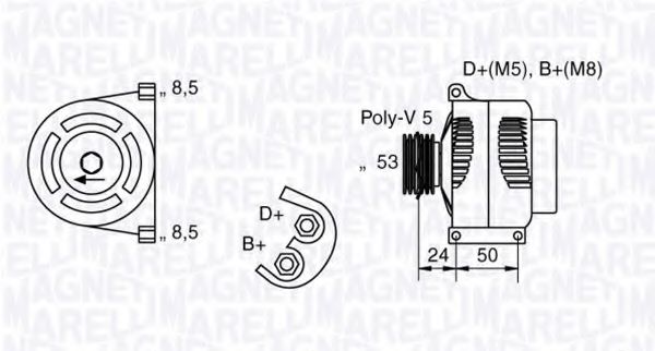 Генератор MAGNETI MARELLI 063377007010