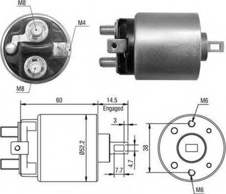 Тяговое реле, стартер MAGNETI MARELLI 940113050023