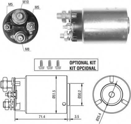 Тяговое реле, стартер MAGNETI MARELLI 940113050413