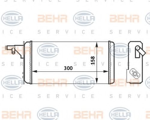 Теплообменник, отопление салона BEHR HELLA SERVICE 8FH 351 024-251