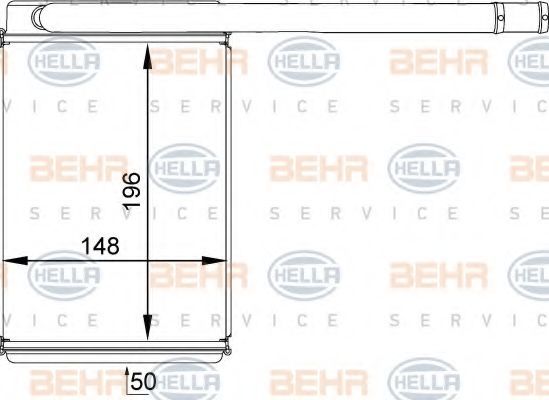 Теплообменник, отопление салона BEHR HELLA SERVICE 8FH 351 313-461