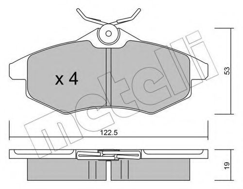 Комплект тормозных колодок, дисковый тормоз METELLI 22-0328-0