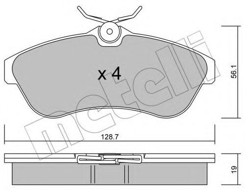 Комплект тормозных колодок, дисковый тормоз METELLI 22-0329-0