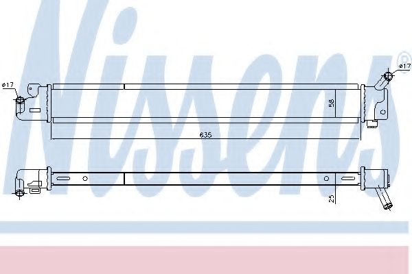 Радиатор, Тяговый аккамулятор NISSENS 666209