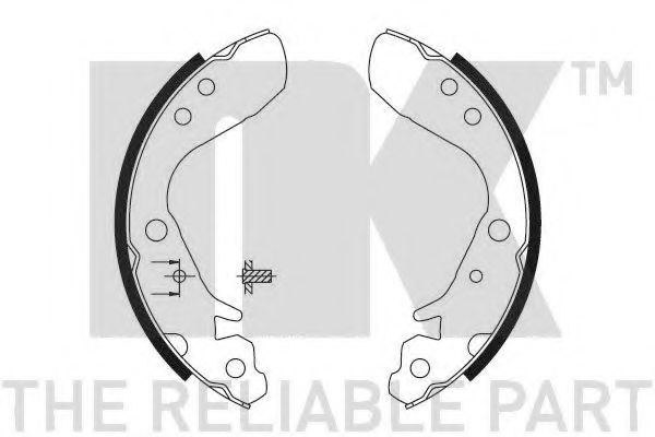 Комплект тормозных колодок NK 2726718