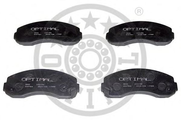 Комплект тормозных колодок, дисковый тормоз OPTIMAL 10138