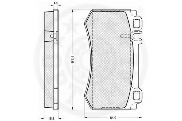 Комплект тормозных колодок, дисковый тормоз OPTIMAL 12247