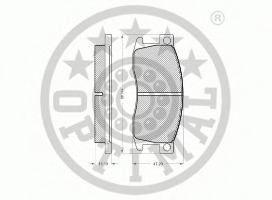 Комплект тормозных колодок, дисковый тормоз OPTIMAL 9219