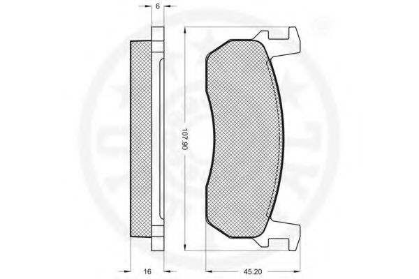 Комплект тормозных колодок, дисковый тормоз OPTIMAL 9359