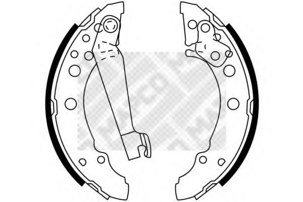 Комплект тормозных колодок MAPCO 8772