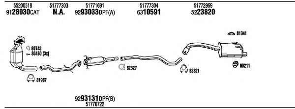 Система выпуска ОГ FONOS FIH30755BA