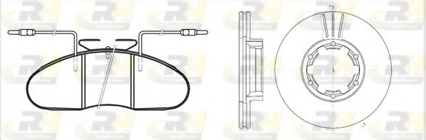 Комплект тормозов, дисковый тормозной механизм ROADHOUSE 8048.00
