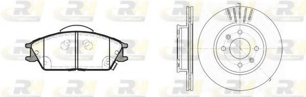 Комплект тормозов, дисковый тормозной механизм ROADHOUSE 8224.01