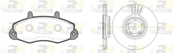 Комплект тормозов, дисковый тормозной механизм ROADHOUSE 8391.00