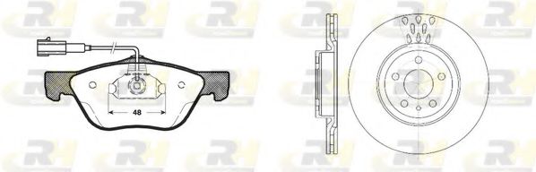 Комплект тормозов, дисковый тормозной механизм ROADHOUSE 8589.00