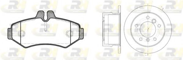 Комплект тормозов, дисковый тормозной механизм ROADHOUSE 8733.00
