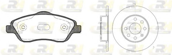 Комплект тормозов, дисковый тормозной механизм ROADHOUSE 8774.05