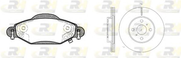 Комплект тормозов, дисковый тормозной механизм ROADHOUSE 8978.00