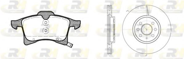 Комплект тормозов, дисковый тормозной механизм ROADHOUSE 81036.02