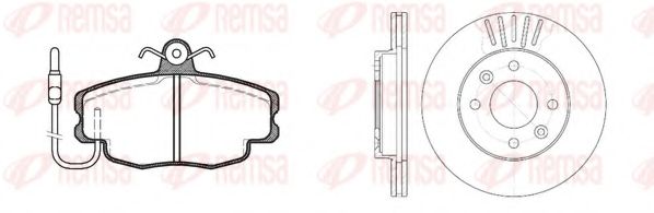 Комплект тормозов, дисковый тормозной механизм REMSA 8141.01