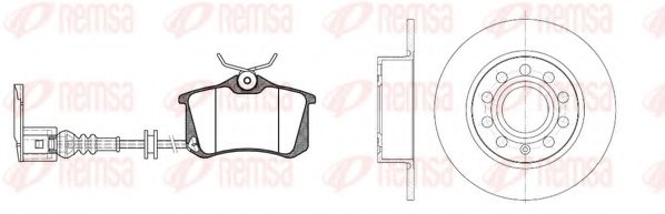 Комплект тормозов, дисковый тормозной механизм REMSA 8263.09