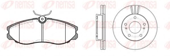Комплект тормозов, дисковый тормозной механизм REMSA 8462.00