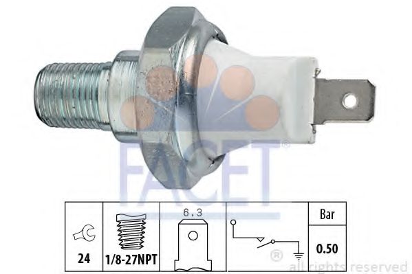 Датчик давления масла FACET 7.0068