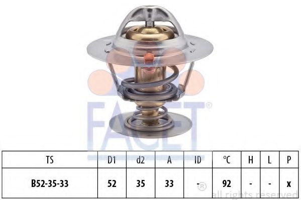 Термостат, охлаждающая жидкость FACET 7.8396S