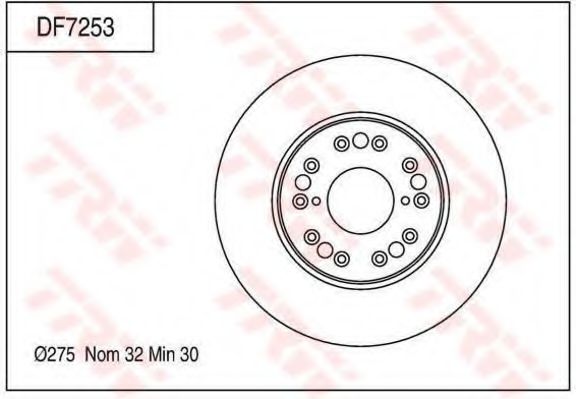 Тормозной диск TRW DF7253