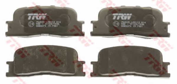 Комплект тормозных колодок, дисковый тормоз TRW 23702