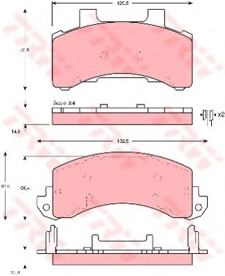 Комплект тормозных колодок, дисковый тормоз TRW GDB4036
