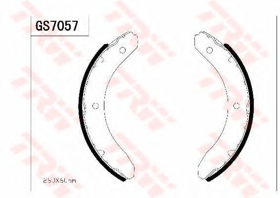 Комплект тормозных колодок TRW GS7057