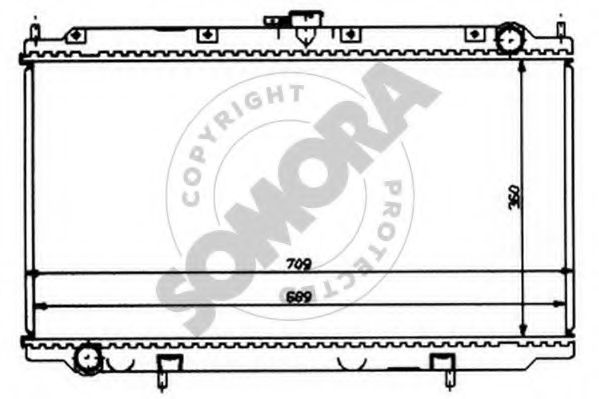 Радиатор, охлаждение двигателя SOMORA 192342