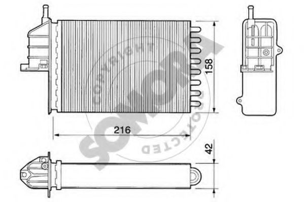 Теплообменник, отопление салона SOMORA 080150