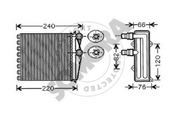 Теплообменник, отопление салона SOMORA 245150A