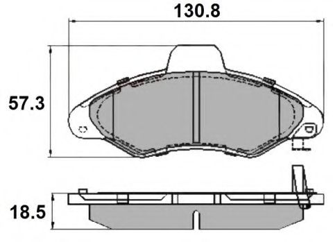Комплект тормозных колодок, дисковый тормоз NATIONAL NP2165