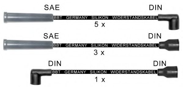 Комплект проводов зажигания BBT ZK1244