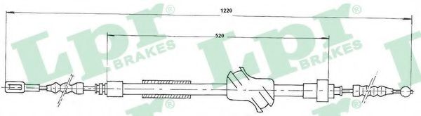 Трос, стояночная тормозная система LPR C0041B