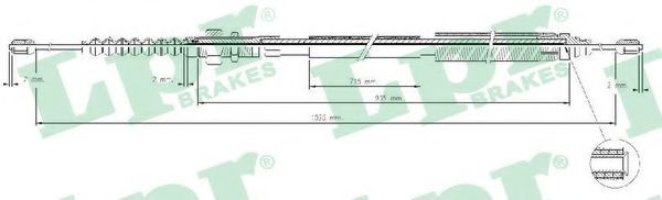Трос, стояночная тормозная система MALÒ 21419