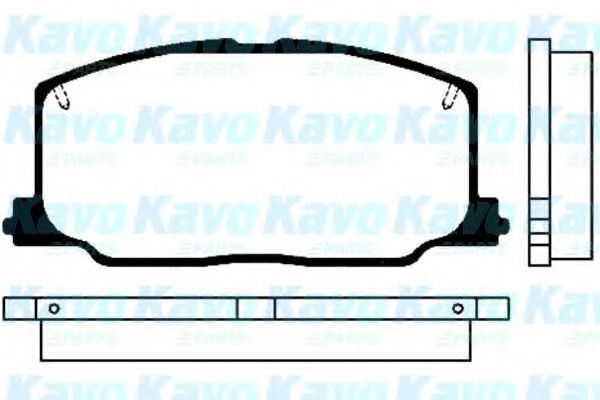 Комплект тормозных колодок, дисковый тормоз KAVO PARTS BP-9012