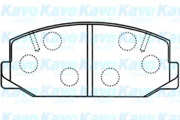 Комплект тормозных колодок, дисковый тормоз KAVO PARTS BP-9092