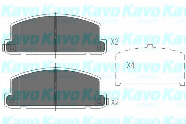 Комплект тормозных колодок, дисковый тормоз KAVO PARTS KBP-3506