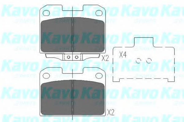 Комплект тормозных колодок, дисковый тормоз KAVO PARTS KBP-5531