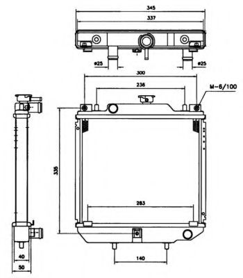 Радиатор, охлаждение двигателя NRF 52110