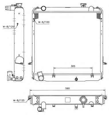Радиатор, охлаждение двигателя NRF 52185